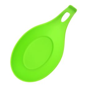 Silicone Spoon Mat Easy To Clean Kitchen Mat Shelf Mat Heat Insulation (Color: green)